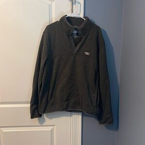 Men’s L.L. Bean Olive green quarter button up sweater